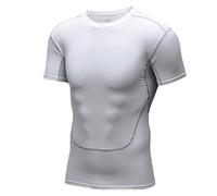 Maglia Termica Uomo Manica Corta - Maglietta Compressione Traspirante Slim Fit Intimo Caldo Senza Cuciture Energy Maglia Tecnica Pullover Manica Corta Maglia Palestra Uomo per Correre Jogging Fitness