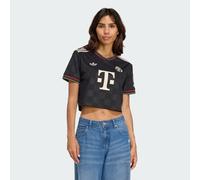 Adidas Fc Bayern 25/26 Cropped Third Woman Short Sleeve T-shirt Nero S Donna