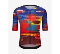 Maglia Tour de France 2025 Arrivée Dash manica corta rosso multicolore - Taglio Slim - L