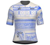 Santini - TDF Arrivée Arc De Triomphe Jersey - Maglietta da ciclismo XL lilla/bianco