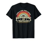Maglia Triathlon Una ragazza che ama il sole e triathlons Maglietta