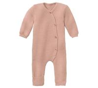 Maglia tuta per neonati e bambini - 100% lana merino biologica - traspirante e confortevole - unisex, taglia 50 - 80 - sostenibile & equo - elastico, con polsini pieghevoli - Made in Germany, rosé, 50