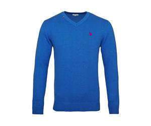 Maglia U.S. POLO ASSN. NEAL Uomo scollo V blu chiaro