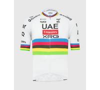 Maglia UAE Team Emirates 2025 World Champion Replica Tadej Pogacar manica corta bianco arcobaleno - S