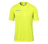uhlsport Score Training, T-Shirt Unisex-Adulto, limonengelb/Azurblau, XXL