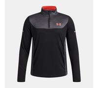 Maglia Under Armour Tech™ Utility ¼ Zip da ragazzo Nero / Venom Rosso YLG (149 - 160 cm)