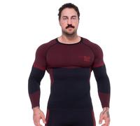 Maglia uomo a maniche lunghe senza cuciture nera e rossa 1 St