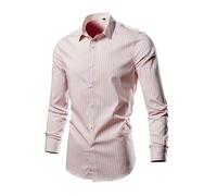 Maglia Uomo Camicia Lino Uomo Manica Corta Camicia A Righe da Colore alla Moda Quattro Stagioni Taglie Forti (XXXXL)