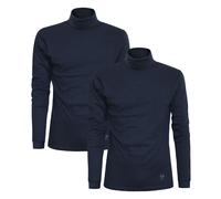 Sergio Tacchini Maglia da Uomo Dolcevita Caldo Cotone, 2pz Blu L