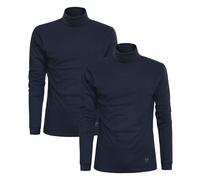 Sergio Tacchini Maglia da Uomo Dolcevita Caldo Cotone, 2pz Blu XXL