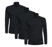 Sergio Tacchini Maglia da Uomo Dolcevita Caldo Cotone, 3pz Nero XXL