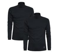 Sergio Tacchini Maglia da Uomo Dolcevita Caldo Cotone, 2pz Nero XL