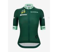 Maglia verde Tour de France Femmes avec Zwift 2025 - Leader Classifica Punti Fan Line manica corta donna - Taglio Classic - XS
