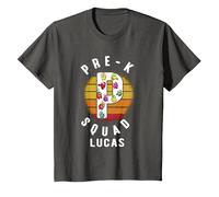 Maglia Vintage Pre-K Squad Among Us Among Us Scuola 100day Maglietta, Bambini, Asfalto, 3 Anni