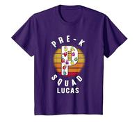 Maglia Vintage Pre-K Squad Among Us Among Us Scuola 100day Maglietta, Bambini, Viola, 4 Anni