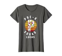 Maglia Vintage Pre-K Squad Among Us Among Us Scuola 100day Maglietta, Donna, Asfalto, 3XL
