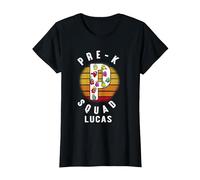 Maglia Vintage Pre-K Squad Among Us Among Us Scuola 100day Maglietta, Donna, Nero, M