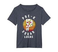 Maglia Vintage Pre-K Squad Among Us Among Us Scuola 100day Maglietta, Donna Plus-Size, Pervinca, 3X