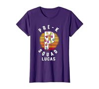 Maglia Vintage Pre-K Squad Among Us Among Us Scuola 100day Maglietta, Donna, Viola, M