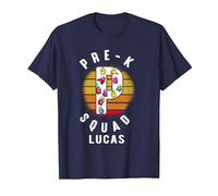Maglia Vintage Pre-K Squad Among Us Among Us Scuola 100day Maglietta, Uomo, Navy, L