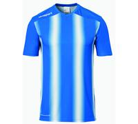 uhlsport - Maglia a Maniche Corte da Uomo Stripe 2.0, Uomo, Maglietta, 100220523, Azzurro/Bianco, XXL