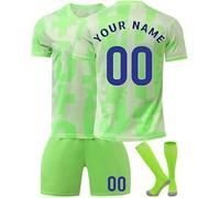 Maglie da Calcio per Bambino e Adulti 2024/2025 Completo Calcio Ragazzo T-Shirt casa/visitatore, con Personalizzabile Nome e Numero con Magliette Calcio, Pantaloncini, Calze e Regali Calcio