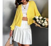 Maglie da uscire per donne, abbigliamento invernale da donna, moda autunno e inverno elegante per donne in città, top autunno e inverno da donna di colore giallo oversize e morbidi, design versatile c