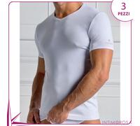 Maglie intime uomo cotone Navigare 571 scollo a V 3 pz