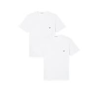 Emporio Armani T-shirt da uomo Logolabel, confezione da 2, bianco/bianco, XL