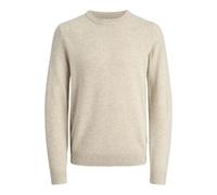 Jack & Jones Premium - Maglione girocollo beige in lana d'agnello-Neutro S
