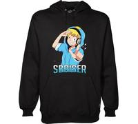 MAGLIERIA CONFORTI Felpa con Cappuccio di SBRISER v.3 Youtuber per Bambini e Ragazzi Unisex da 5 a 16 Anni (IT, età, 9 Anni, 10 Anni, Regular, Nero)