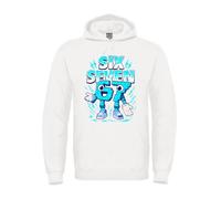MAGLIERIA CONFORTI Felpa con Cappuccio Meme Six Seven 6 7 Meme Brain Rot Sweatshirt Taglia Unisex Adulti Uomo Donna v.2 (IT, Testo, L, Regular, Regular, Bianco)