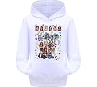 MAGLIERIA CONFORTI Felpa con Cappuccio per Bambine e Ragazze Gruppo Girl K-Pop Daniela, Lara, Manon, Megan, Sophia, Yoonchae vers.2 (IT, età, 12 Anni, 14 Anni, Regular, Bianco)