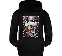 MAGLIERIA CONFORTI Felpa con Cappuccio per Bambine e Ragazze Gruppo Girl K-Pop Daniela, Lara, Manon, Megan, Sophia, Yoonchae vers.2 (IT, età, 11 Anni, 12 Anni, Regular, Nero)