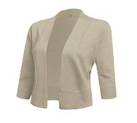 Maglieria Tinta Unita da Donna Cardigan da Donna Elegante Semplice Versatile Cappotto Corto Trench Effetto Lucido (2-Khaki, S)