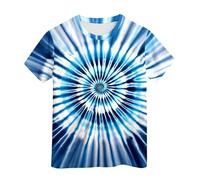 Maglietta 18 Anni Ragazzo - Maglietta Tie-Dye Neon per Bambini per Ragazzi e Ragazze Maglietta Tie-Dye Hippie Maglietta per Bambini Grandi Taglia 6-16 Anni (Light Blue 3-4 Years)
