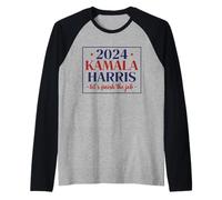 Maglietta 2024 Kamala Harris per Il Presidente, finiamo la J Maglia con Maniche Raglan