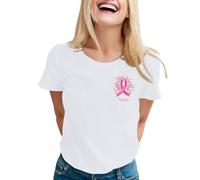 Maglietta 2026 con grafica per empowerment mese della consapevolezza delle donne Supporta la consapevolezza della salute del seno con un design elegante per il comfort di difesa perfetta per l'allt