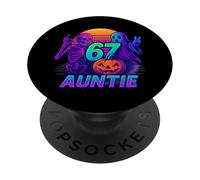 Maglietta 67 Auntie Meme Halloween Zucca Scheletro Fantasma PopSockets PopGrip Adesivo