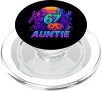 Maglietta 67 Auntie Meme Halloween Zucca Scheletro Fantasma PopSockets PopGrip per MagSafe
