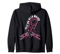Maglietta 8 Marzo - Grafico Rompiendo Cadenas y Libertad Felpa con Cappuccio