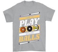 Maglietta 9-Ball Uomo I Like To Play With My Balls 100% Cotone