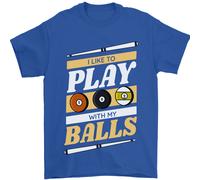 Maglietta 9-Ball Uomo I Like To Play With My Balls 100% Cotone