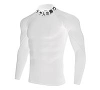 Maglietta a compressione da uomo con colletto alto | maglietta a compressione a collo alto | Sport, Fitness | Vegeta | Orgoglio dei Saiyan in giapponese, bianco, L