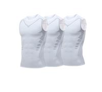 Maglietta a compressione senza maniche da uomo, 1/2/3 PC, gilet Vitaboost per uomo, camicia Maynox Vitaboost con forma ionica senza maniche, ad asciugatura rapida, per costruire un corpo, 14-Wh1, XL