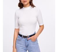 Maglietta a costine collo dritto almeno il 50% di poliestere riciclatoL,M,S,XL,XS,XXLColore unicoTessuto