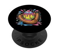 Maglietta a forma di gelato da softball - Simpatico giocatore di softball PopSockets PopGrip Adesivo