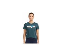 Maglietta a manica corta donna blu turchese ironman italy emilia romagna