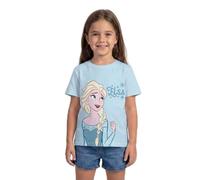Maglietta a Manica Corta Frozen per Bambini e Bambine - Maglietta per Bambini Disney Traspirante, Morbida e Comoda, Abbigliamento Estivo da Indossare Tutti i Giorni e per Le Gite