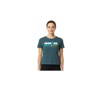 Maglietta a manica corta ironman 70 3 les sables d olonne donna blu turchese